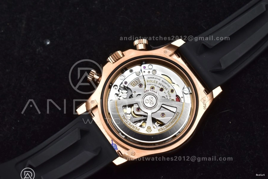 1:1 Edition Black QF Best Oysterflex SH4131 V6 Dial (Weighted) on Strap RG Daytona 126515 Diamonds 0519